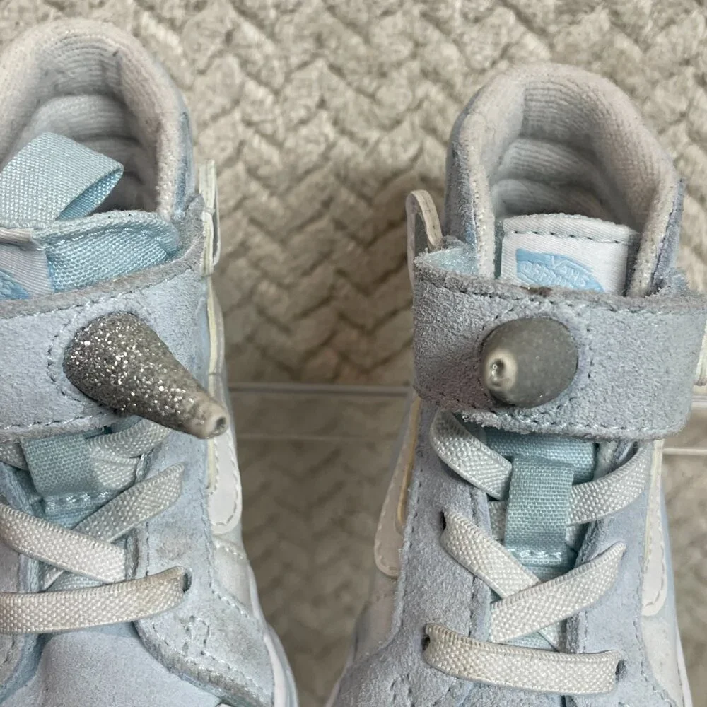 Vans Toddler Light Blue Silver Glitter Unicorn Sk8-Hi Size 6 Whimsical Fairycore - Picture 11 of 14